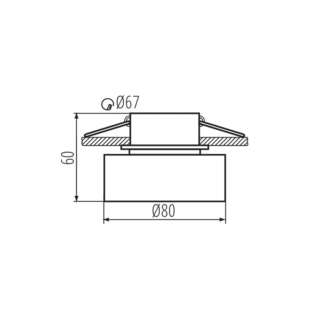 Einbaustrahler Govik DSO-W/G Rund Weiß-Gold IP20 GU10 230V 12V