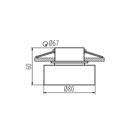 Einbaustrahler Govik DSO-W/G Rund Weiß-Gold IP20 GU10 230V 12V