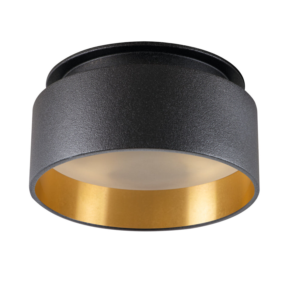 Spot encastrable LED Govik Oviedo en aluminium | Rond | Or blanc et or noir | IP20 | GU10 | 230V 12V | Qualité supérieure