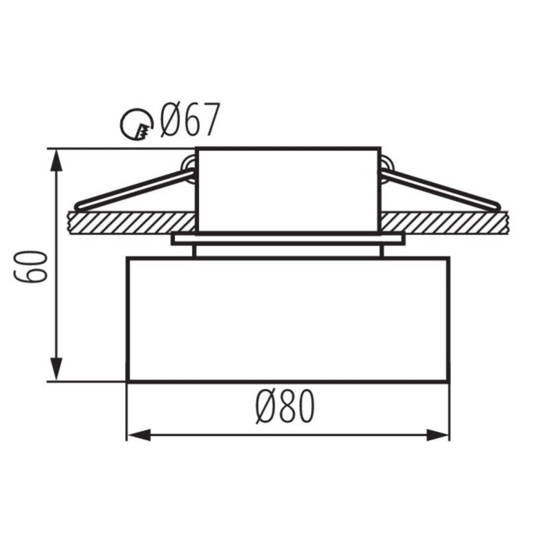 Einbaustrahler GOVIK DSO-B Rund Schwarz IP20 GU10 230V