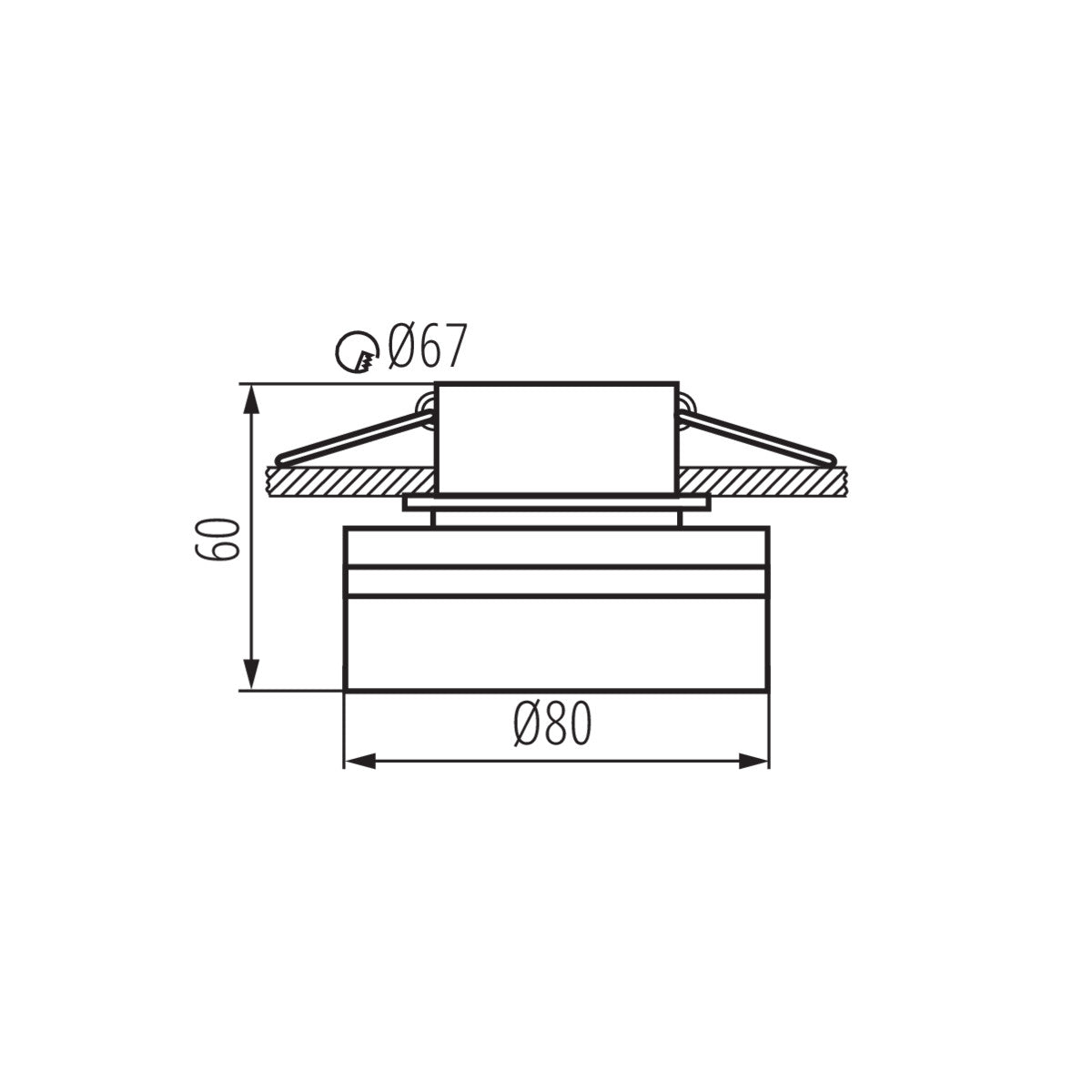 Einbaustrahler GOVIK-ST DSO-W Rund Weiß Ø80mm GU10 230V