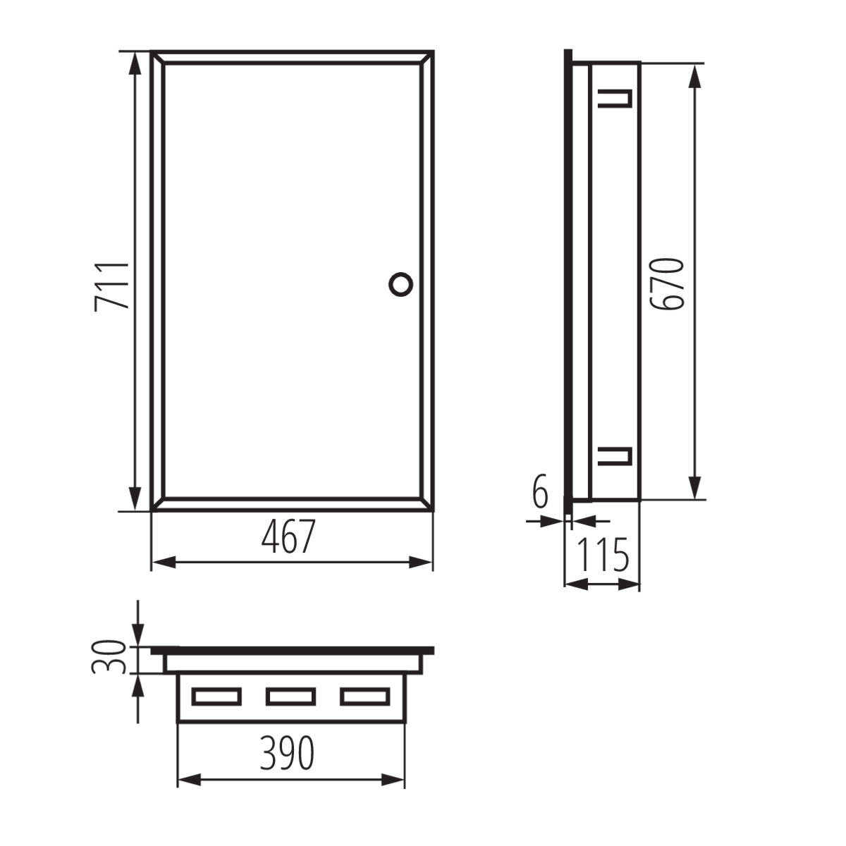 Boîte de distribution métallique KP-DB-I-MF-418 4x18P