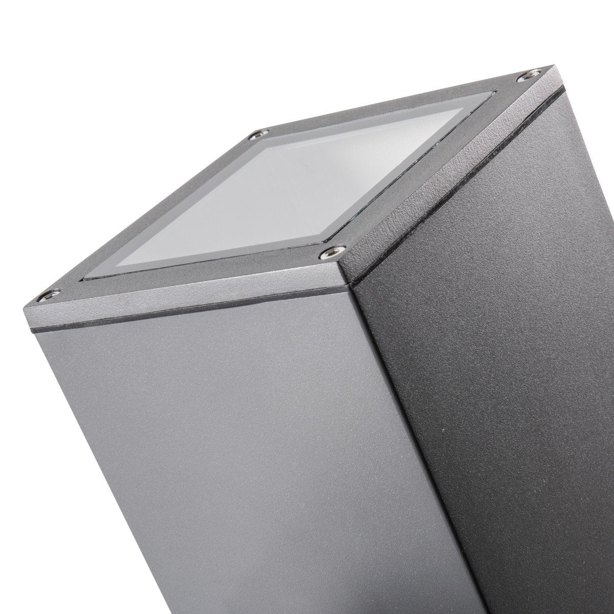 Outdoor wall light Up&amp;Down, anthracite, square, 2x 60W / IP54 / 2x E27 / 230V 