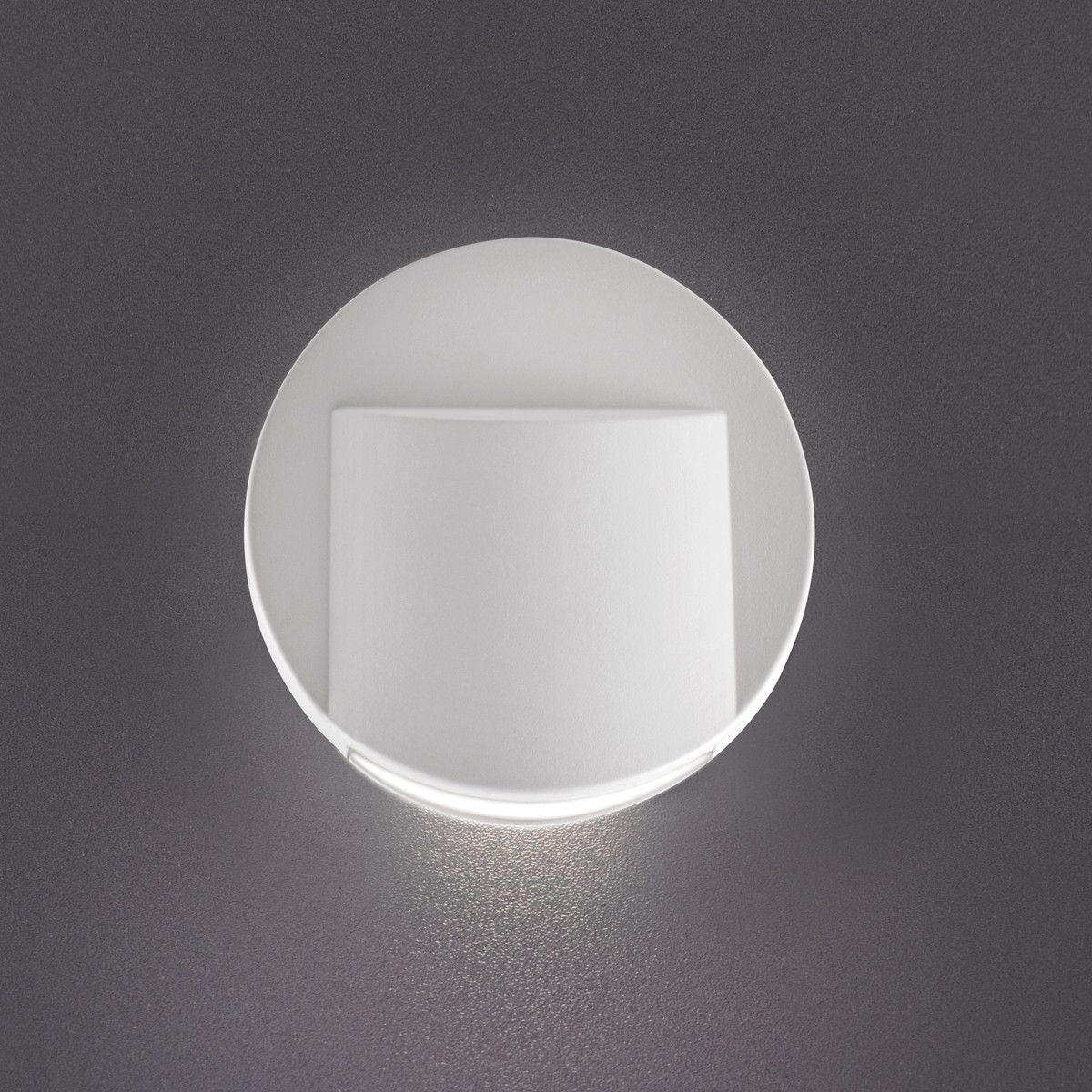 LED recessed stair light, recessed wall light, round, white / gray / black, neutral white, 0.8W / IP20 / 12V DC 