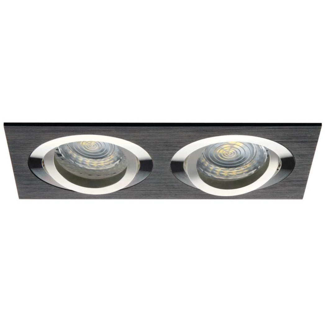 Recessed aluminum spotlight 90mm x 170mm IP20 GU10 230V