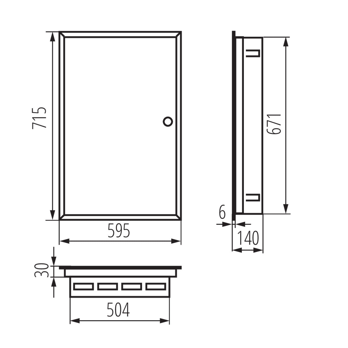 Verteilerkasten Metall KP-DB-I-MF-424 4x24P