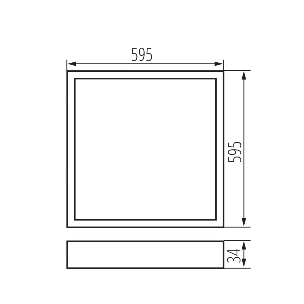 Plafonnier LED 595x595 blanc blanc neutre 40W IP20 230V