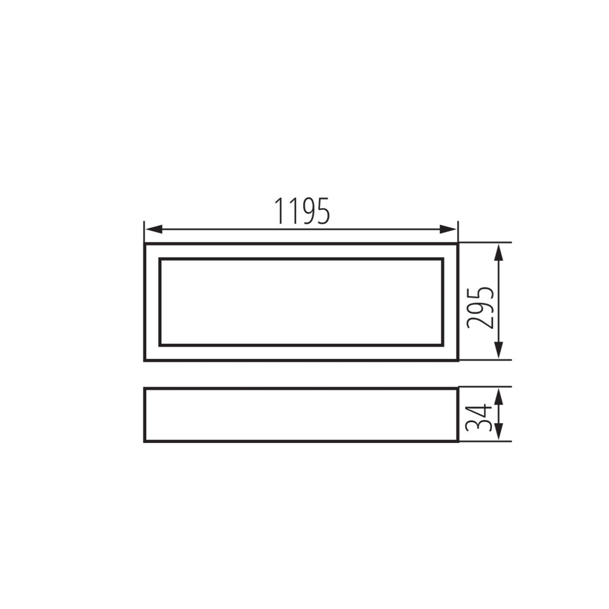 LED Deckenleuchte 1195x295 weiß neutralweiß 40W IP20 230V