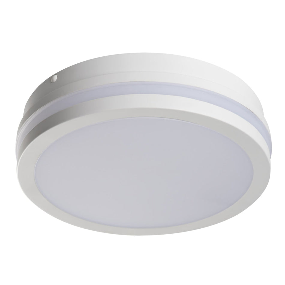LED Wand- und Deckenleuchte für Außenbereich Feuchtraum Rund Weiss LED 18W Neutralweiss IP54 230V