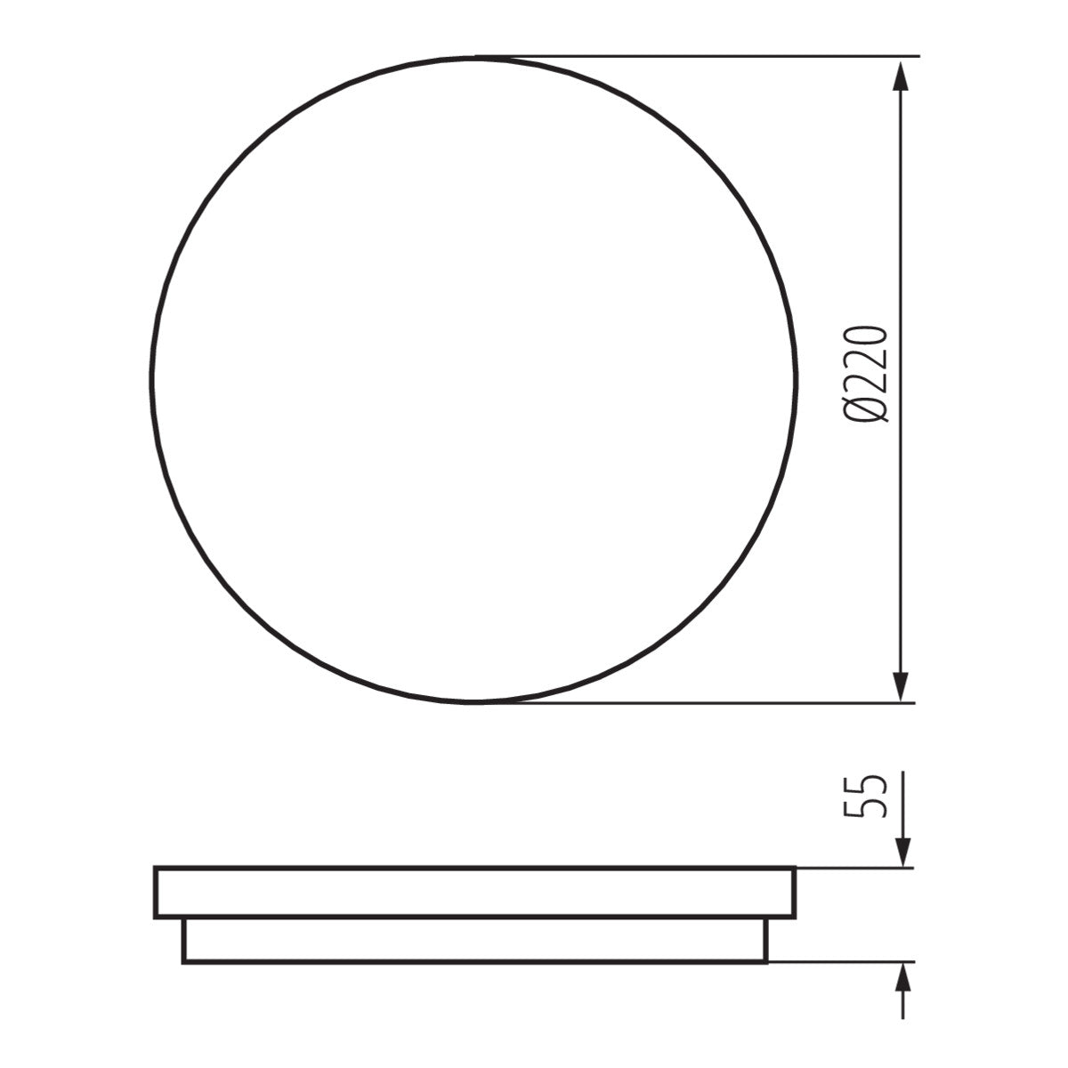 Plafonnier LED graphite blanc neutre 18W IP54 230V