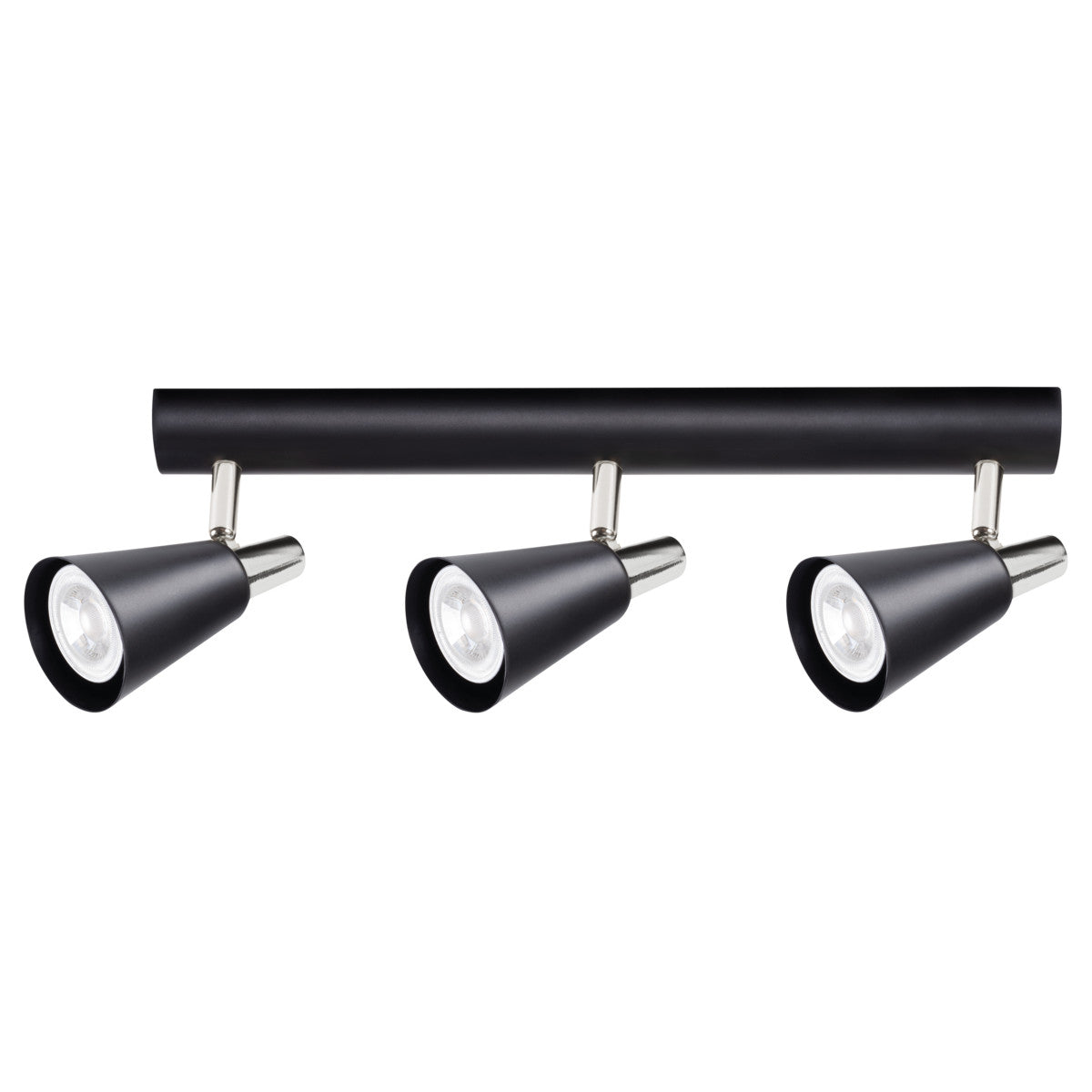 Plafonniers 3 lampes orientables horizontalement et verticalement noir ou blanc GU10 IP20 230V