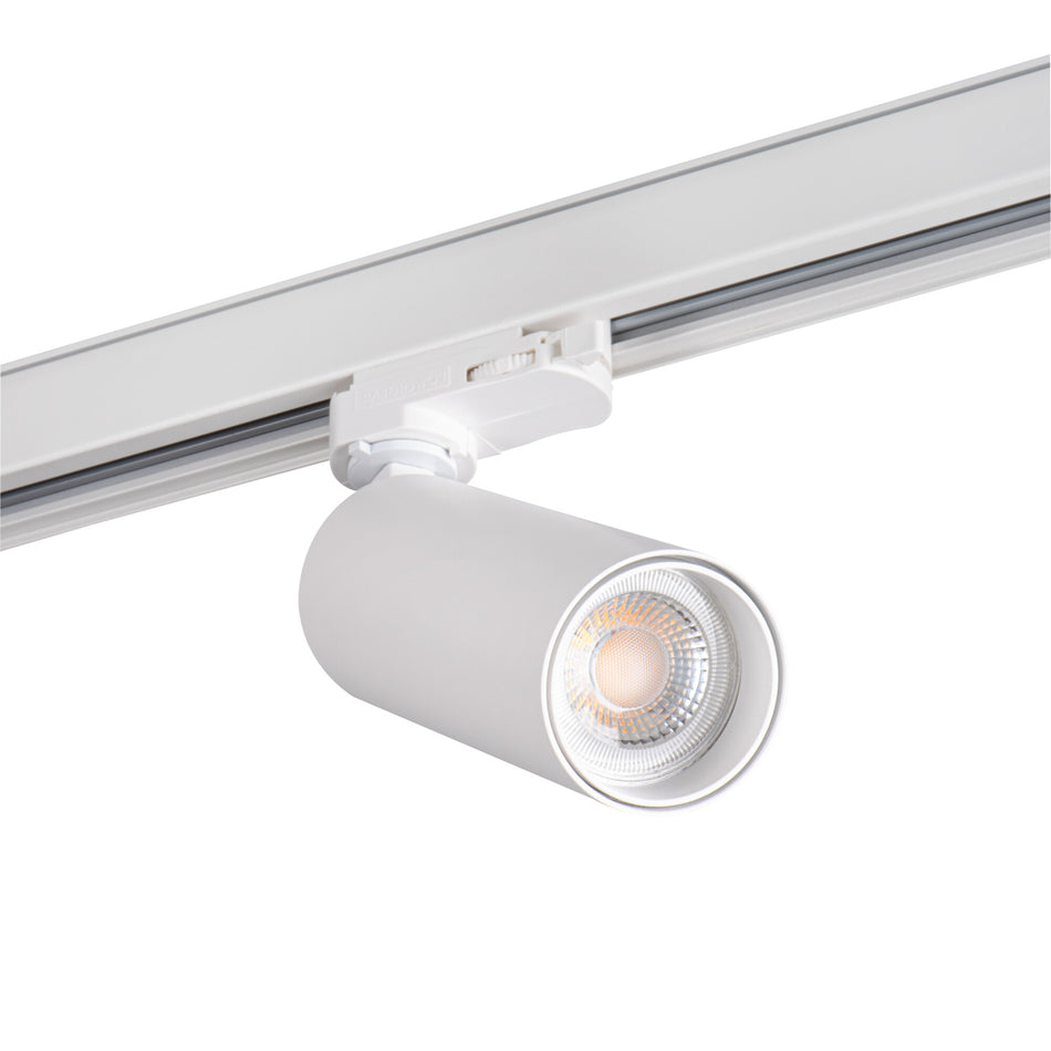 Projecteur sur rail triphasé LED GU10 blanc et noir 230V | Dimmable