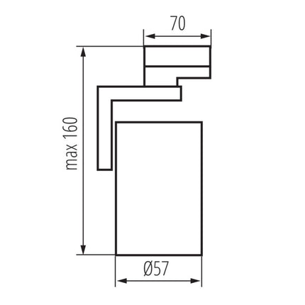 LED 3-Phasen-Schienenstrahler ACORD ATL4 GU10 Schwarz