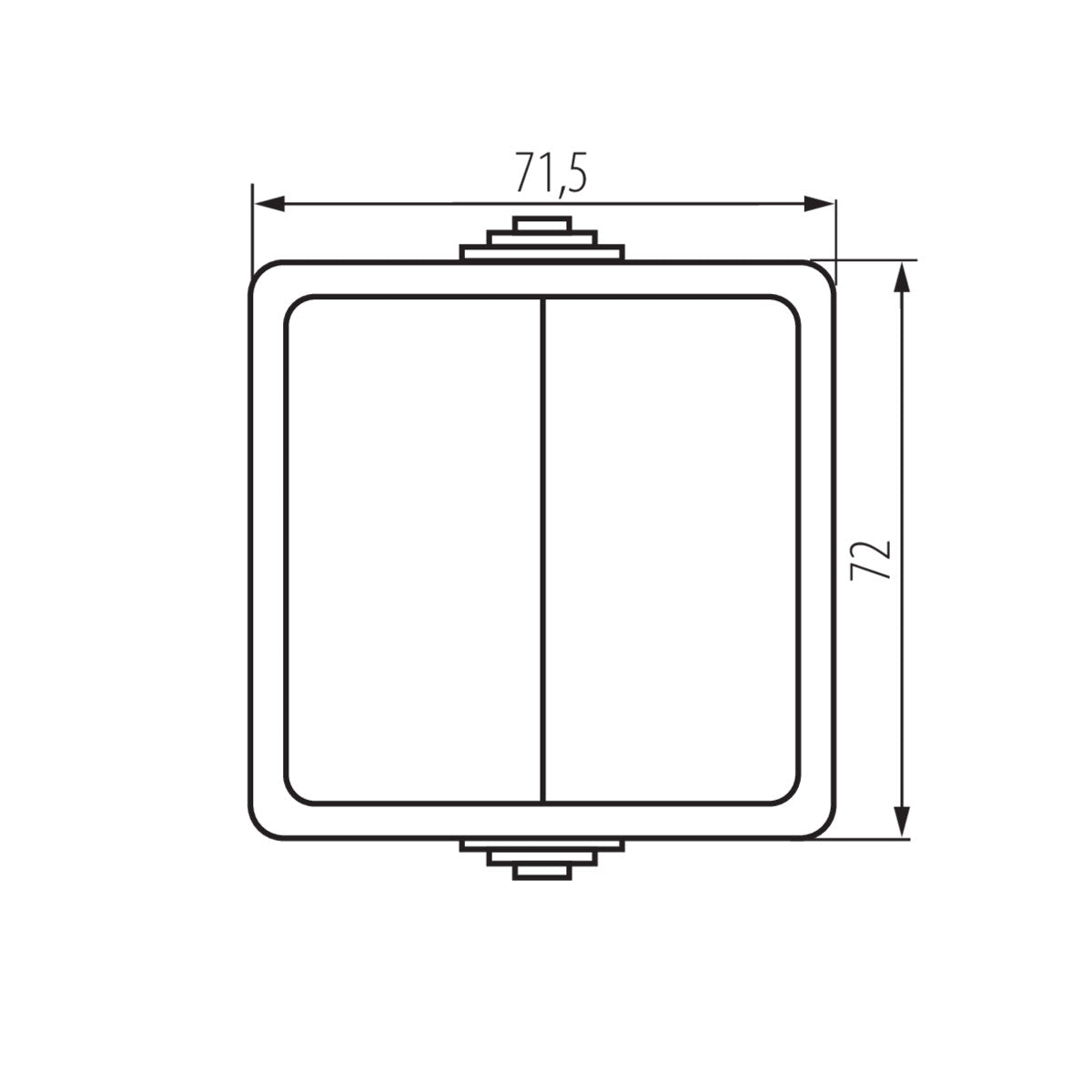 Tast-Lüsterklemmen weiß IP54 250V