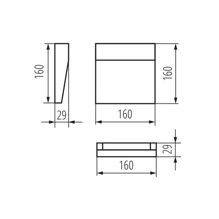 Außenleuchte/Wandaufbau DULI LED Anthrazit 6.5W IP54 230V