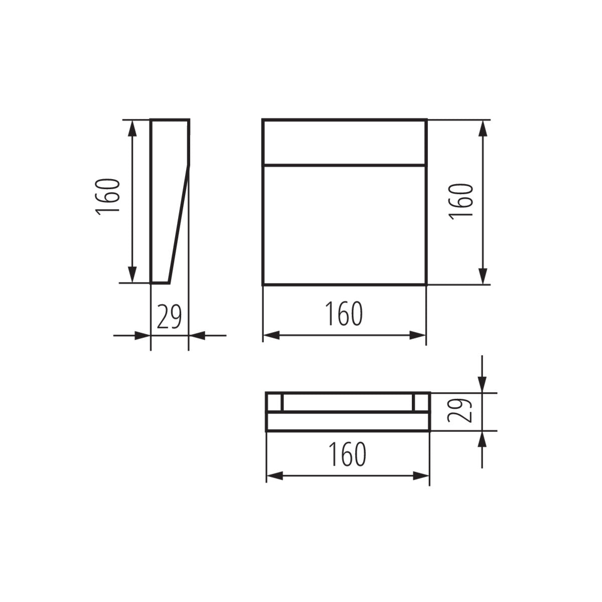 Außenleuchte/Wandaufbau DULI LED Anthrazit 6.5W IP54 230V