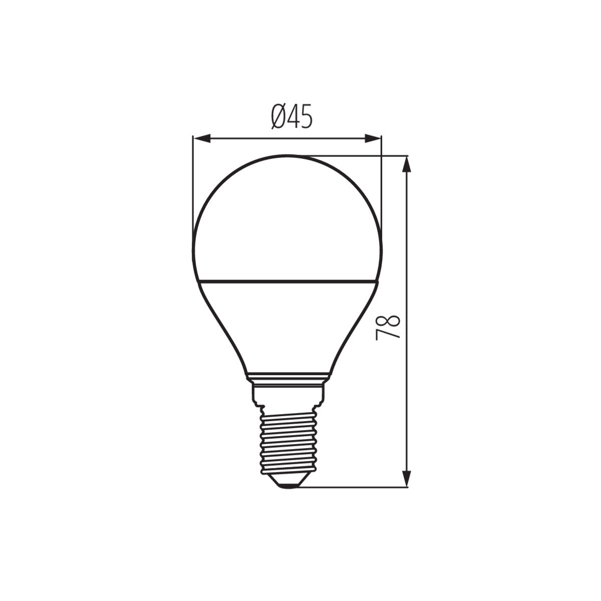 LED bulb IQ-LED G45 warm white 4.2W E14 230V (E)