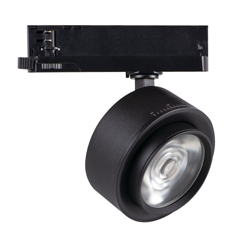 Spot sur rail LED triphasé | Noir | Blanc chaud ou blanc neutre | 18 W/28 W/38 W | LED BTL