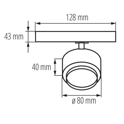 LED 3-Phasen-Schienenstrahler BTLW Weiß Warmweiß Neutralweiß 18W