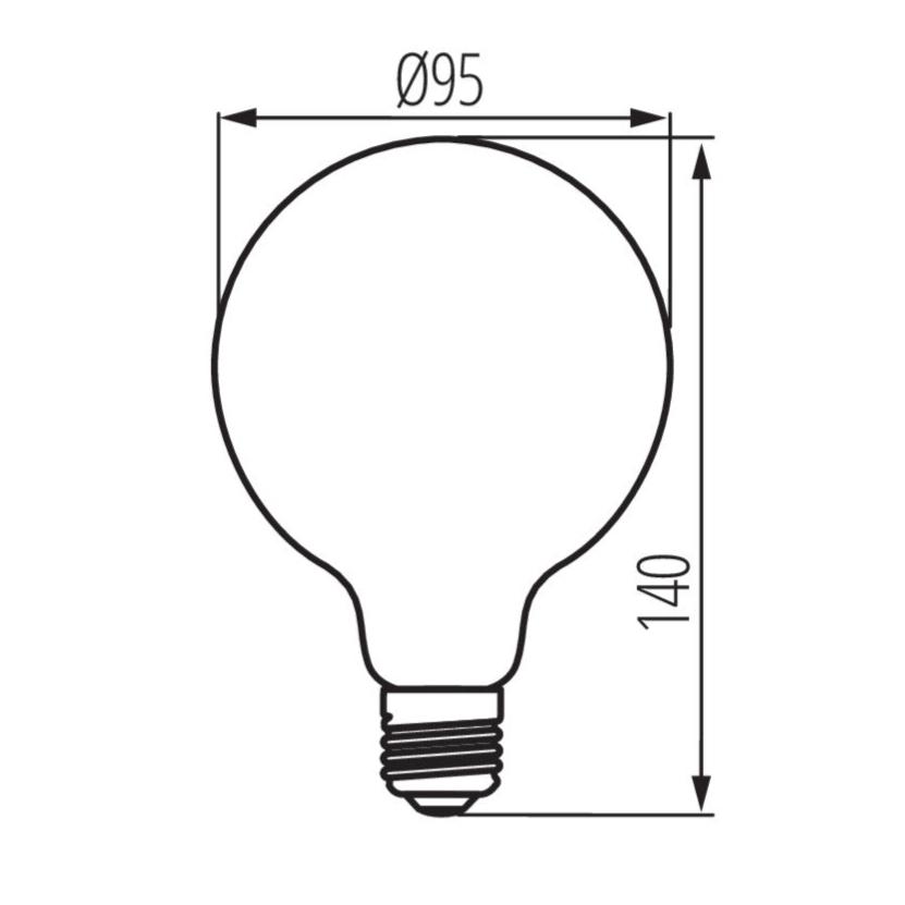 Ampoule LED 7W blanc chaud 2500k E27 XLED G95