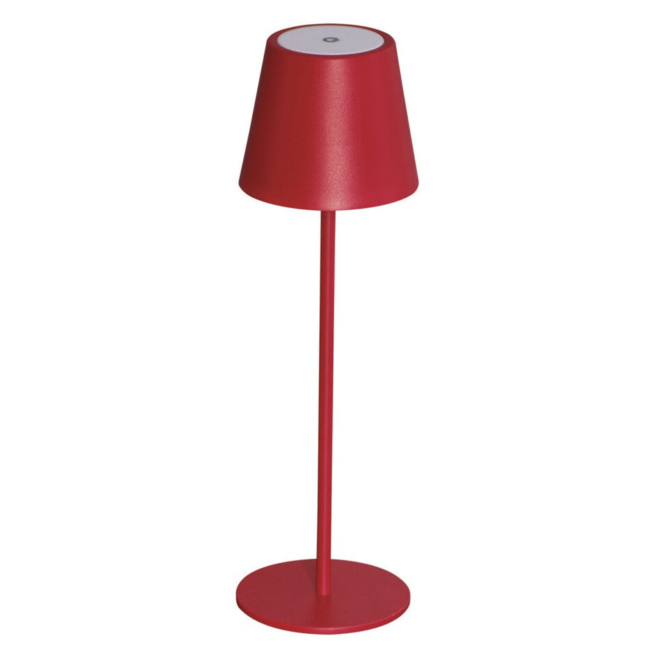 LED Tischleuchte | für Innen und Außen | Rot | IP54 | Wetterfest | Modernes Design