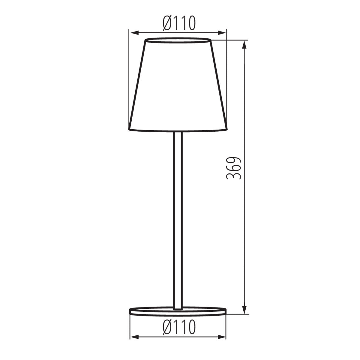 Lampe de table LED | pour extérieur et intérieur | Jaune | IP54 | Résistant aux intempéries | Conception moderne