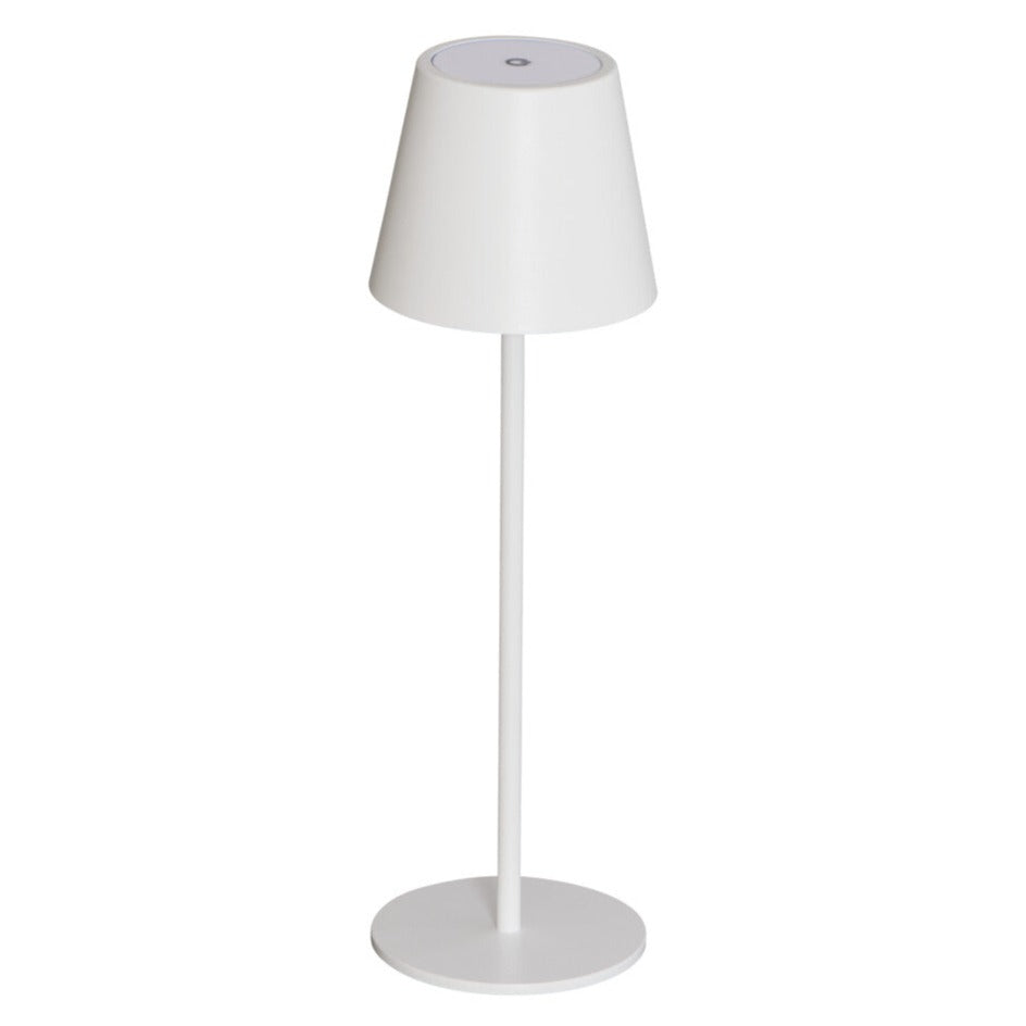 LED Tischleuchte | für Außen & Innen | Weiß | IP54 | Wetterfest | Modernes Design