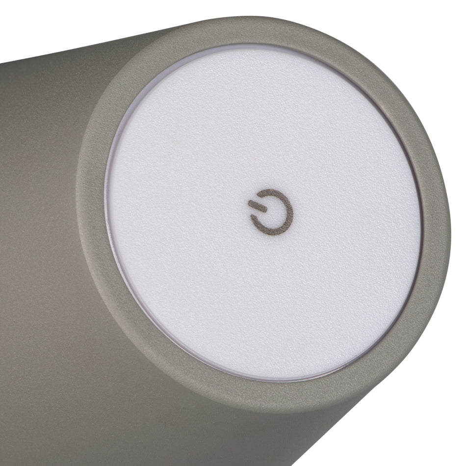 LED Tischleuchte | für Außen und Innen | Grau | IP54 | Wetterfest | Modernes Design