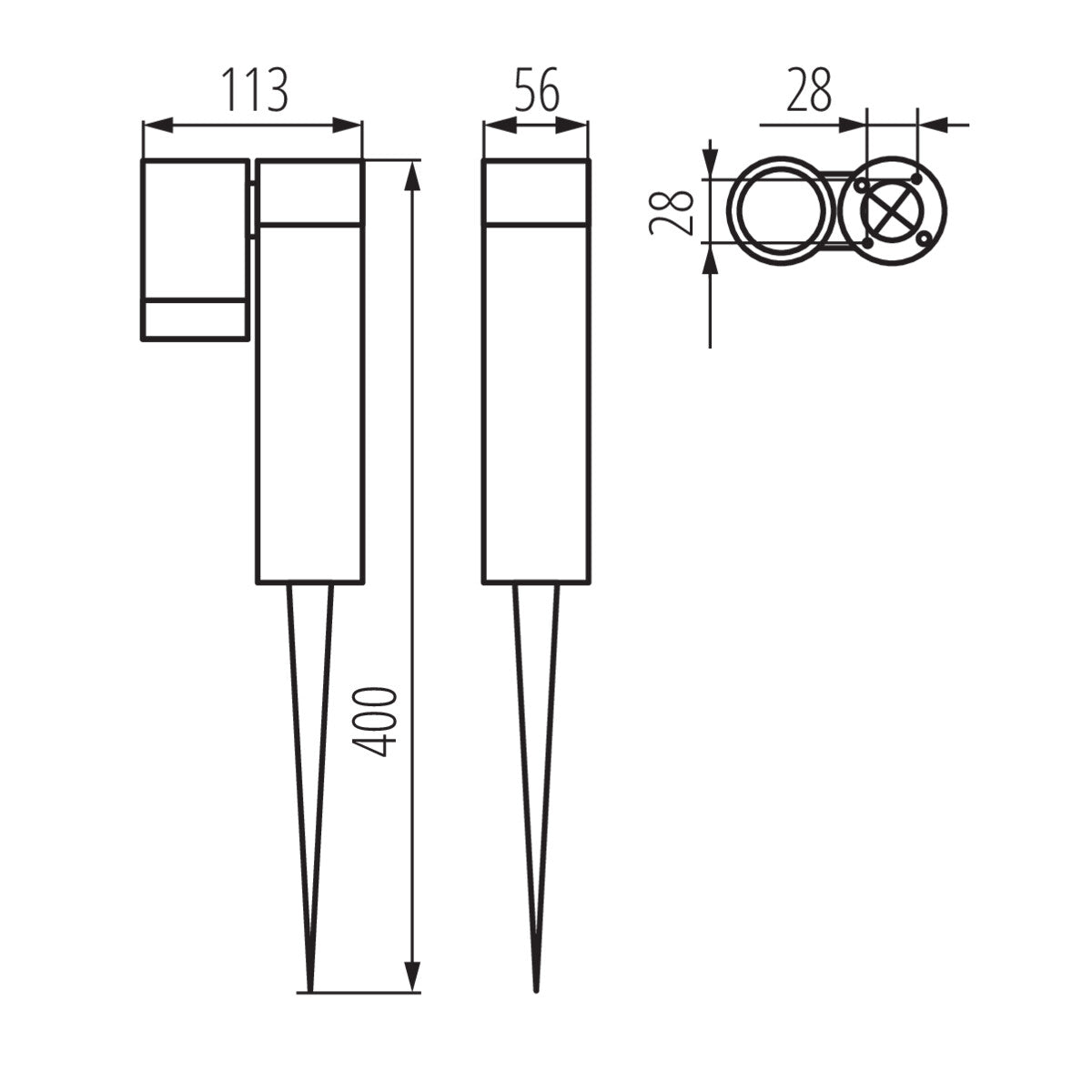 Gartenstrahler Gartenleuchte USTI SP 1X7 GR anthrazit IP54 GU10 230V