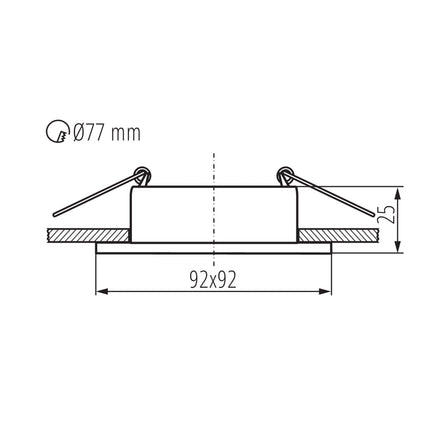 Einbaustrahler aus Alu FELINE DSL W/W Weiß Eckig mit leuchtendem Ring GU10 230V