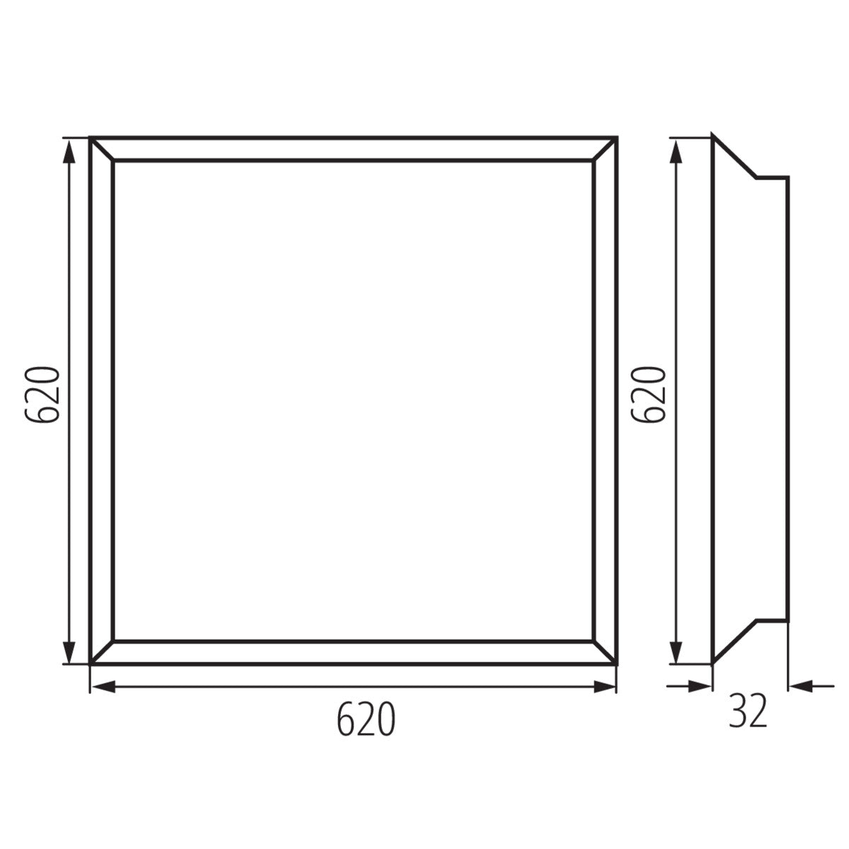 LED insert panel | Replacement for grid lights | 28-35W | 620x620 | CCT 3000K-4000K 