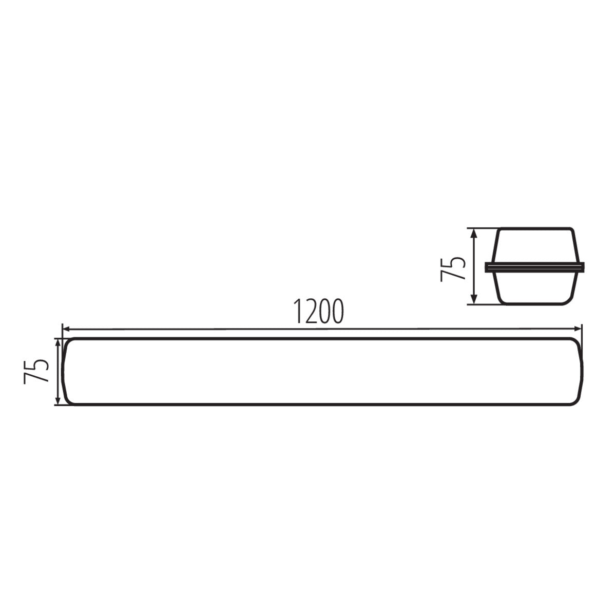 Lampe LED pour baignoire pour pièce humide avec disjoncteur 22-38W | 120cm | Blanc neutre 4000k | IP65 | Garantie 5 ans