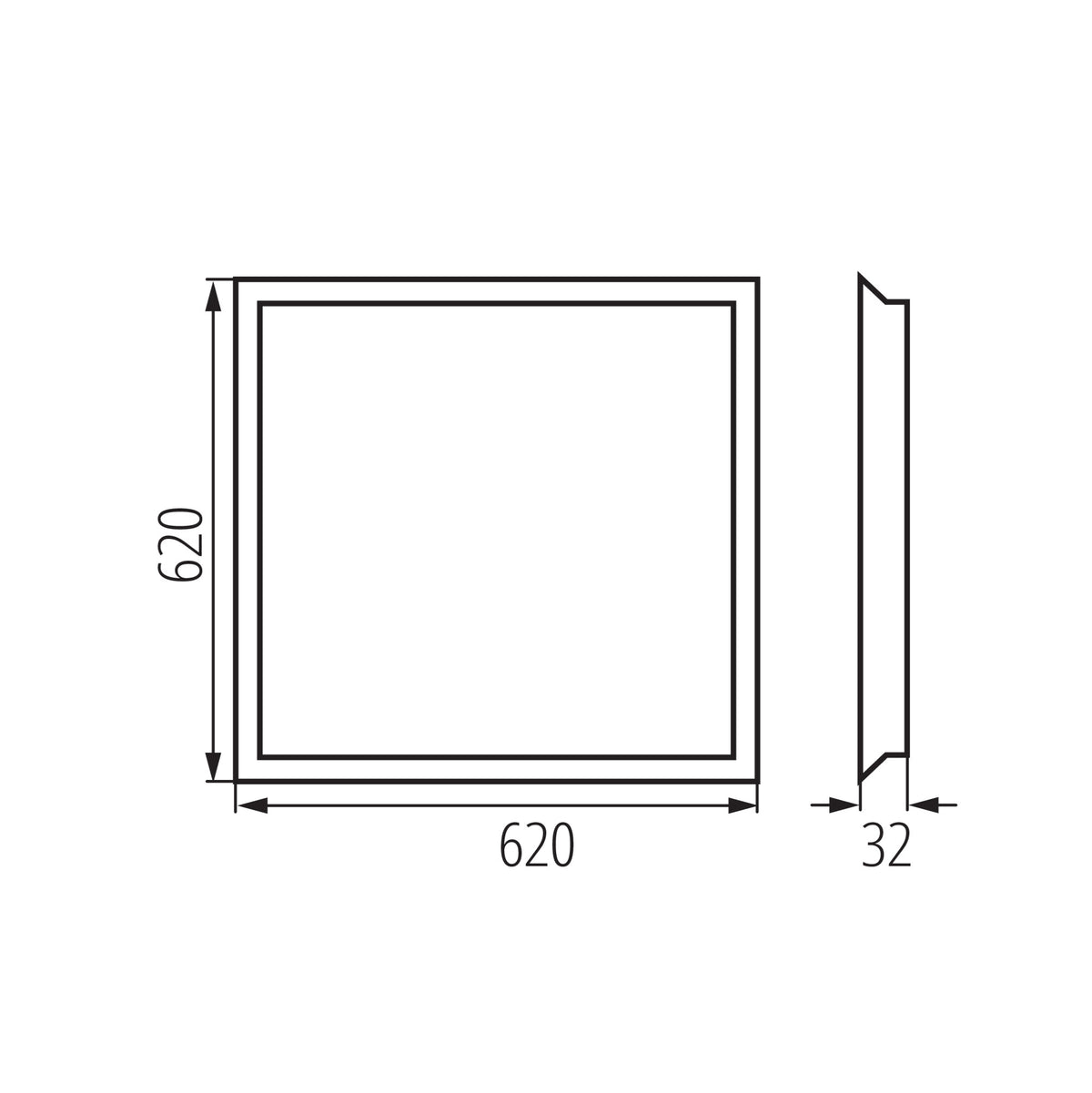 Kanlux BLINGO UHRA 95 62NW LED-Panel 39174