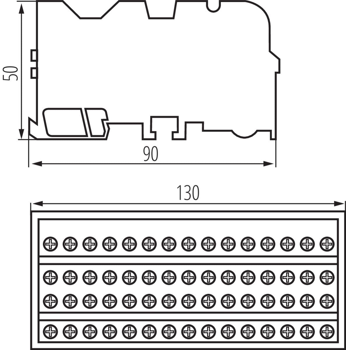 Bornier de ligne principale, bloc de distribution, blanc / 500V