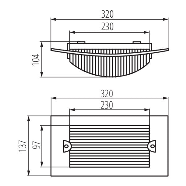 Wandleuchte / Deckenleuchte, IP54 / E27 / 230V