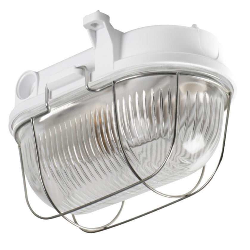 Luminaire de sous-sol avec grille métallique, IP54 E27 / 230V 