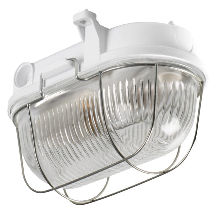 Kellerleuchte mit Metallgitter, IP54  E27 / 230V