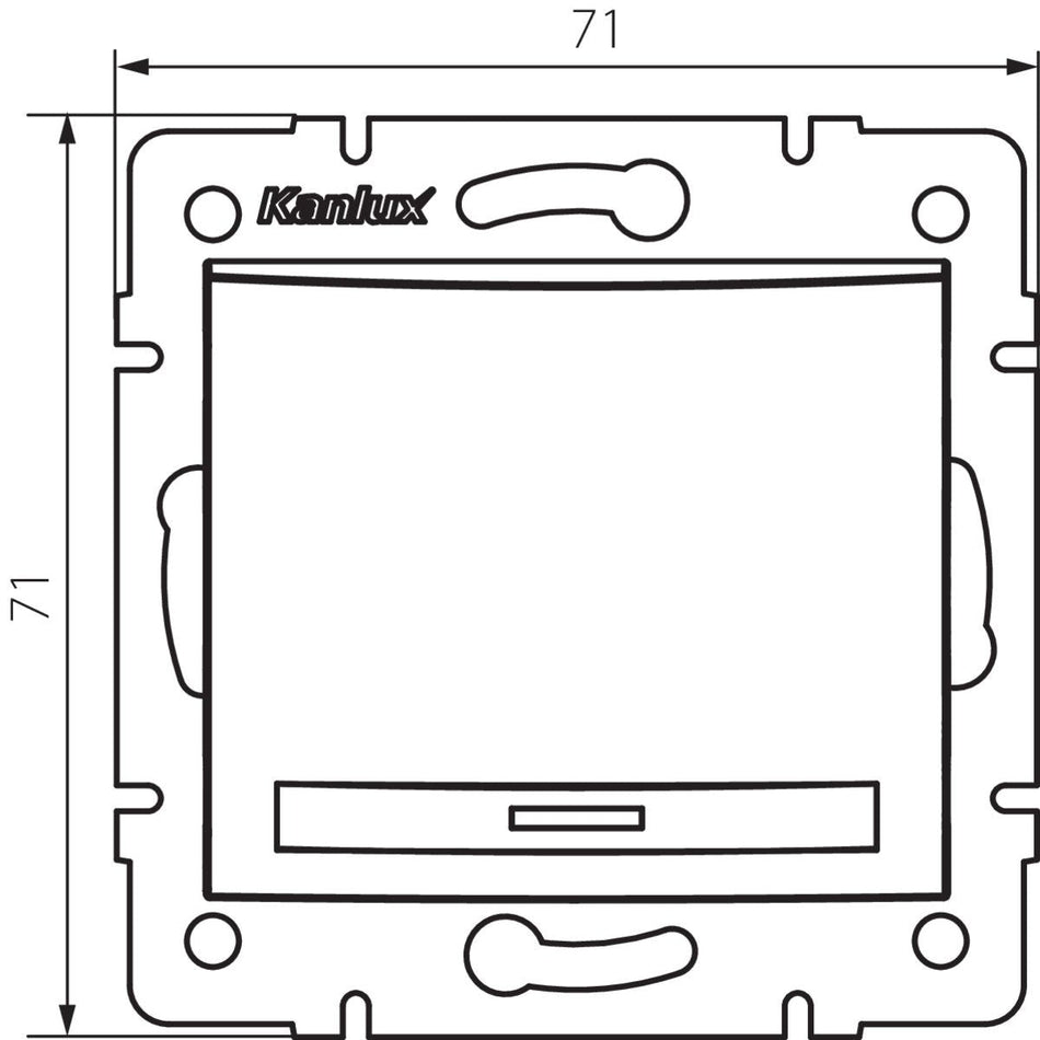 Ein/Aus Schalter, 71mm x 71mm, IP20 / 250V