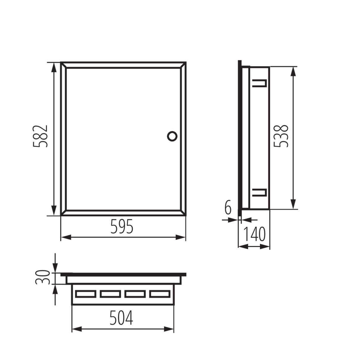 Verteilerkasten Metall weiß, 3x24P IP30 230/400V