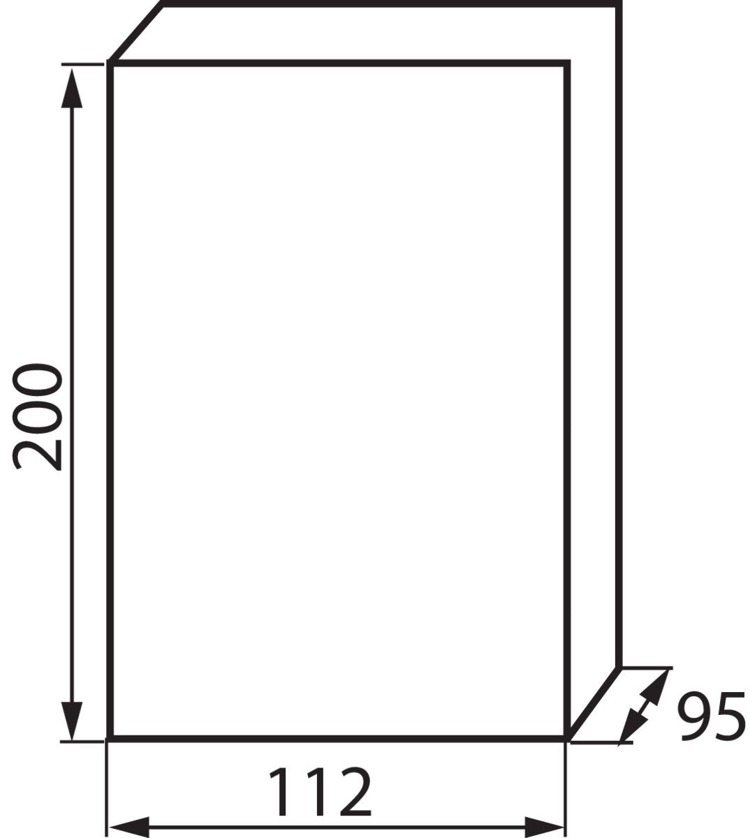 Verteilerkasten / Sicherungskasten / Stromverteiler, 1-reihig, 200 x 112 x 95, IP40, 230/400V