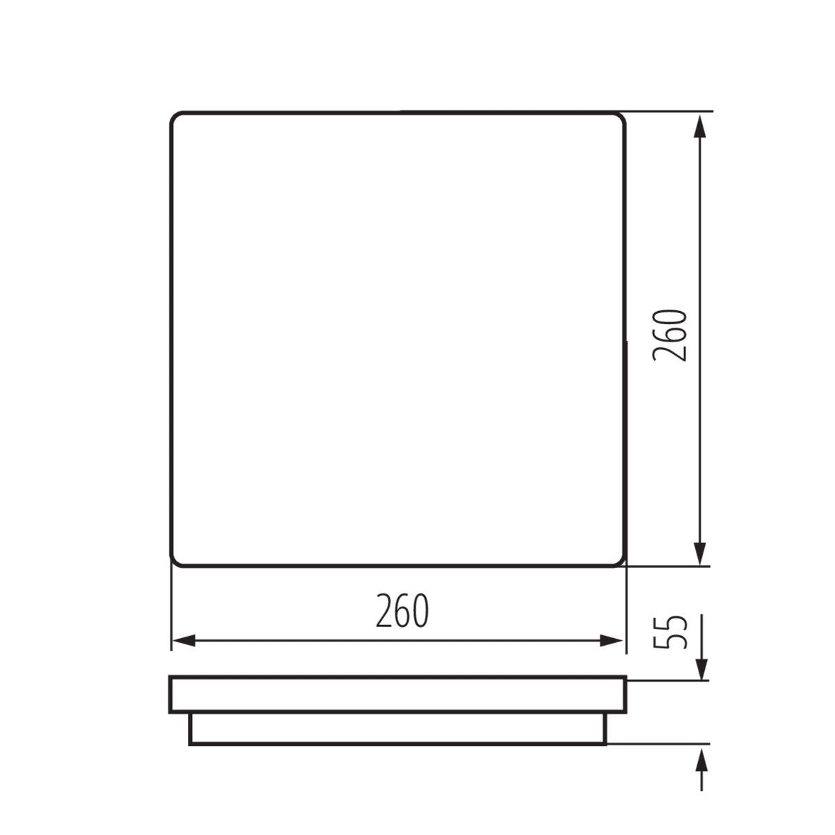 LED Wand- und Deckenleuchte Quadratisch Weiss 24 Watt Neutralweiß Mit oder Ohne Bewegungssensor IP54 230V