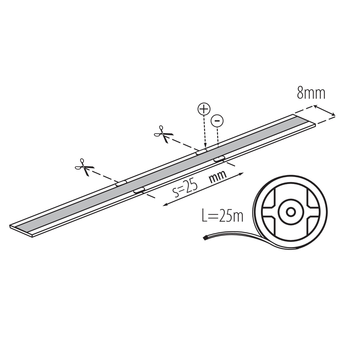 Kanlux LCOB 3W/m 12V COB LED-Streifen 2700K 90676