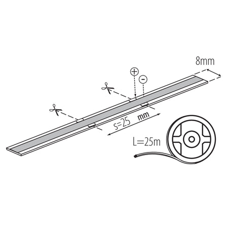 Kanlux LCOB 3W/m 12V COB LED-Streifen 2700K 90676