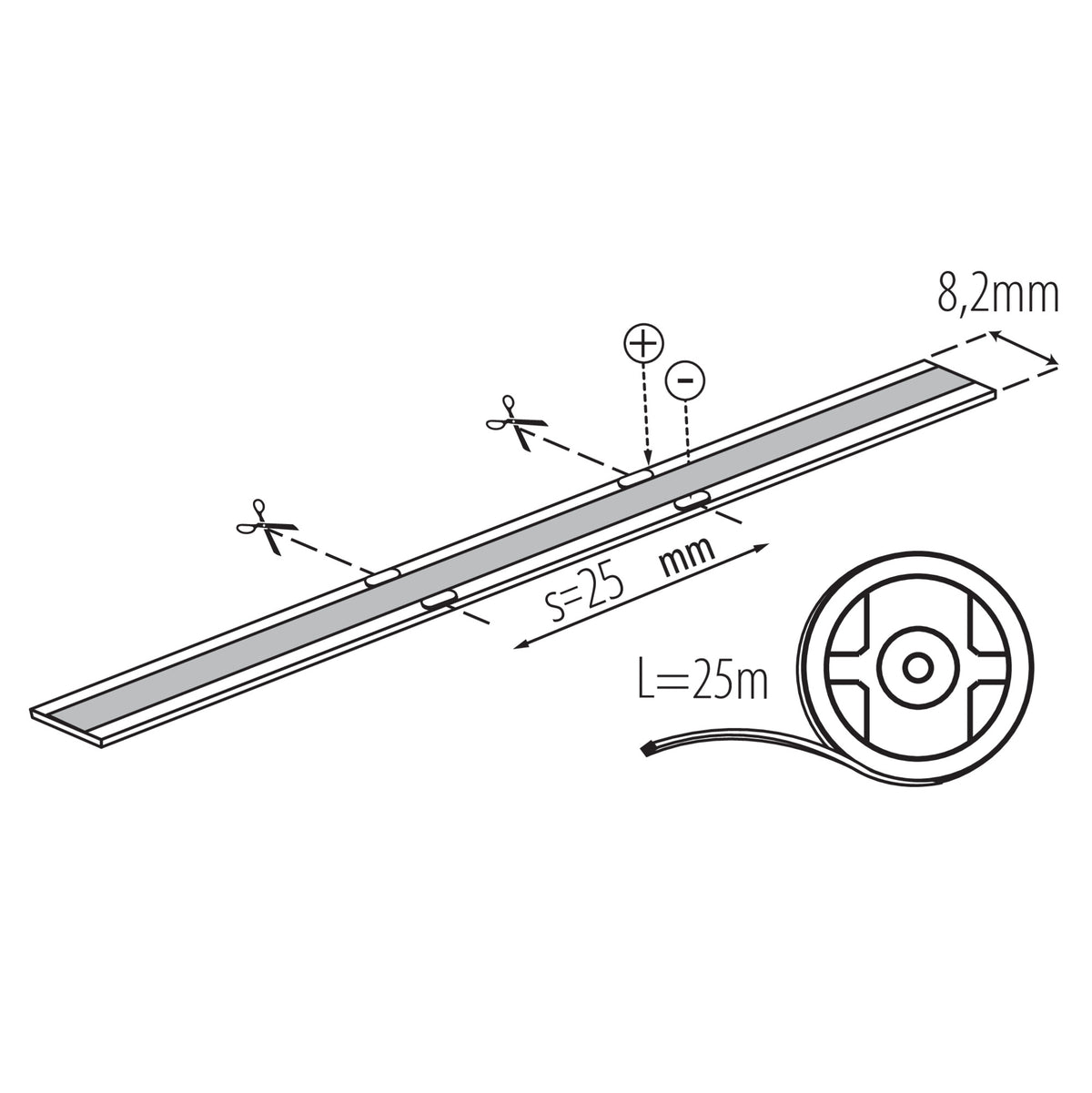 Kanlux LCOB 3W/m 12V COB LED-Streifen 2700K 90679
