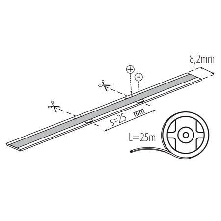Kanlux LCOB 3W/m 12V COB LED-Streifen 2700K 90679