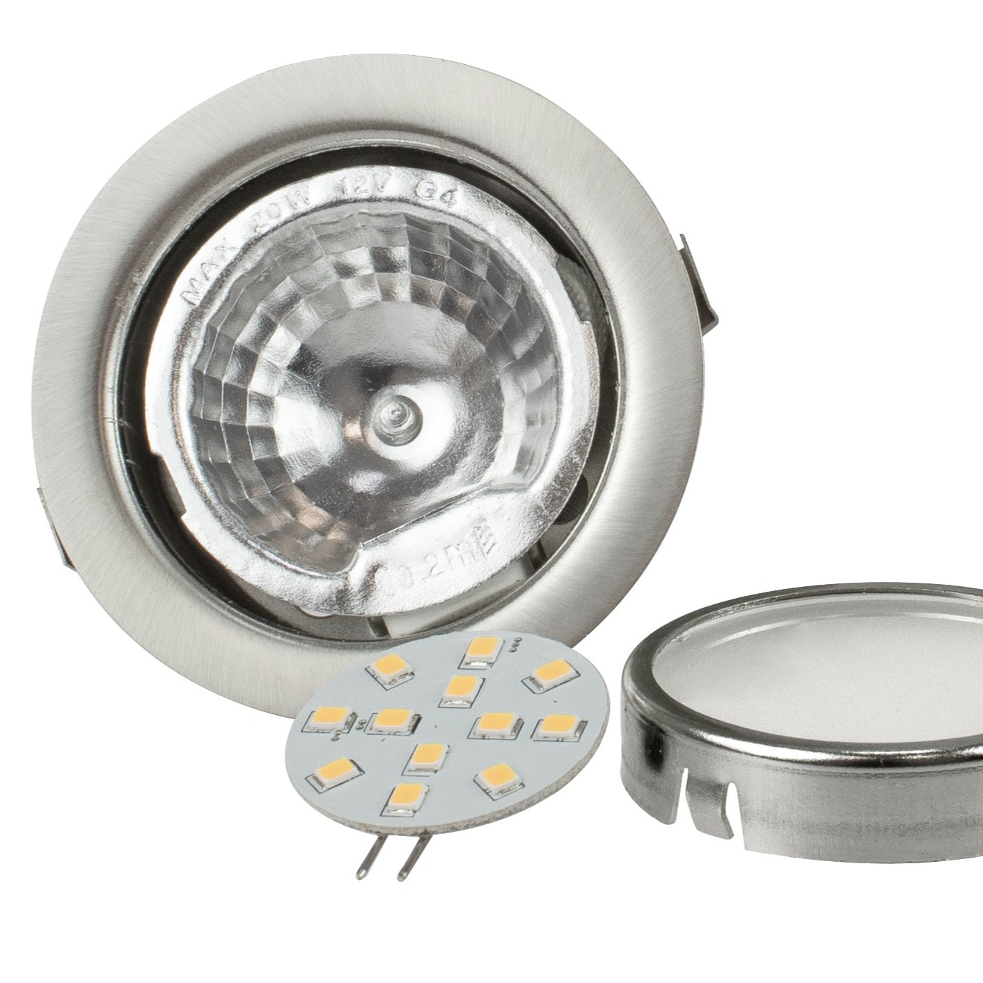 LED Einbauleuchte "DF-9251B-2" solo matt-chrom warm-weiß 58mm Bohrloch 2,5W 12V