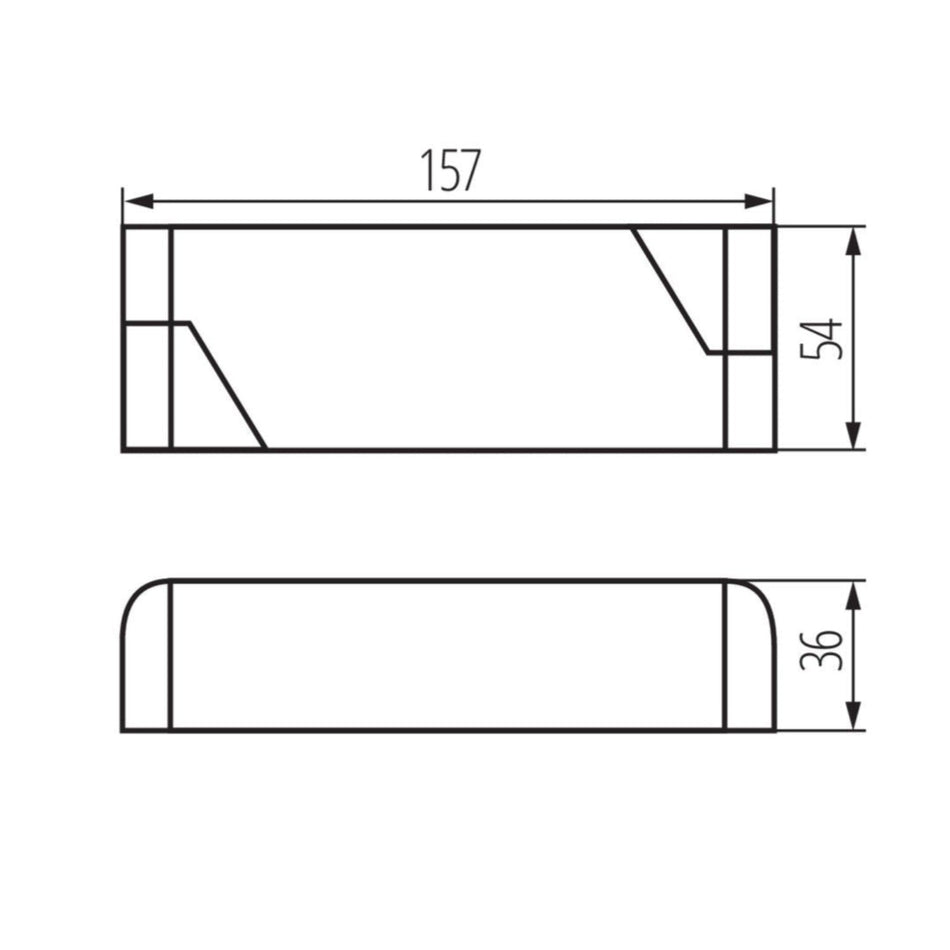 Transformateur électronique LED, blanc, 60W / IP20 / 230VAC/12DC