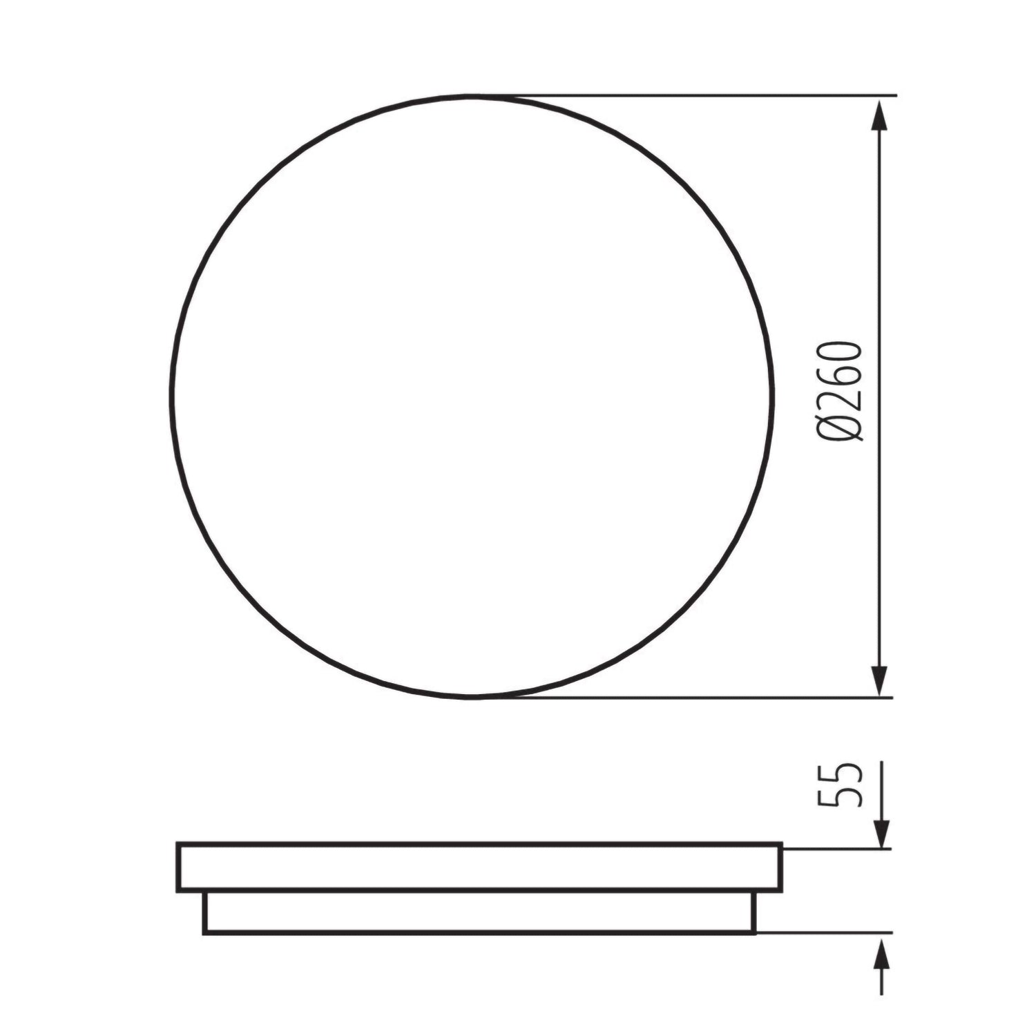 LED wall and ceiling light round white with or without motion sensor 24W neutral white IP54 230V 