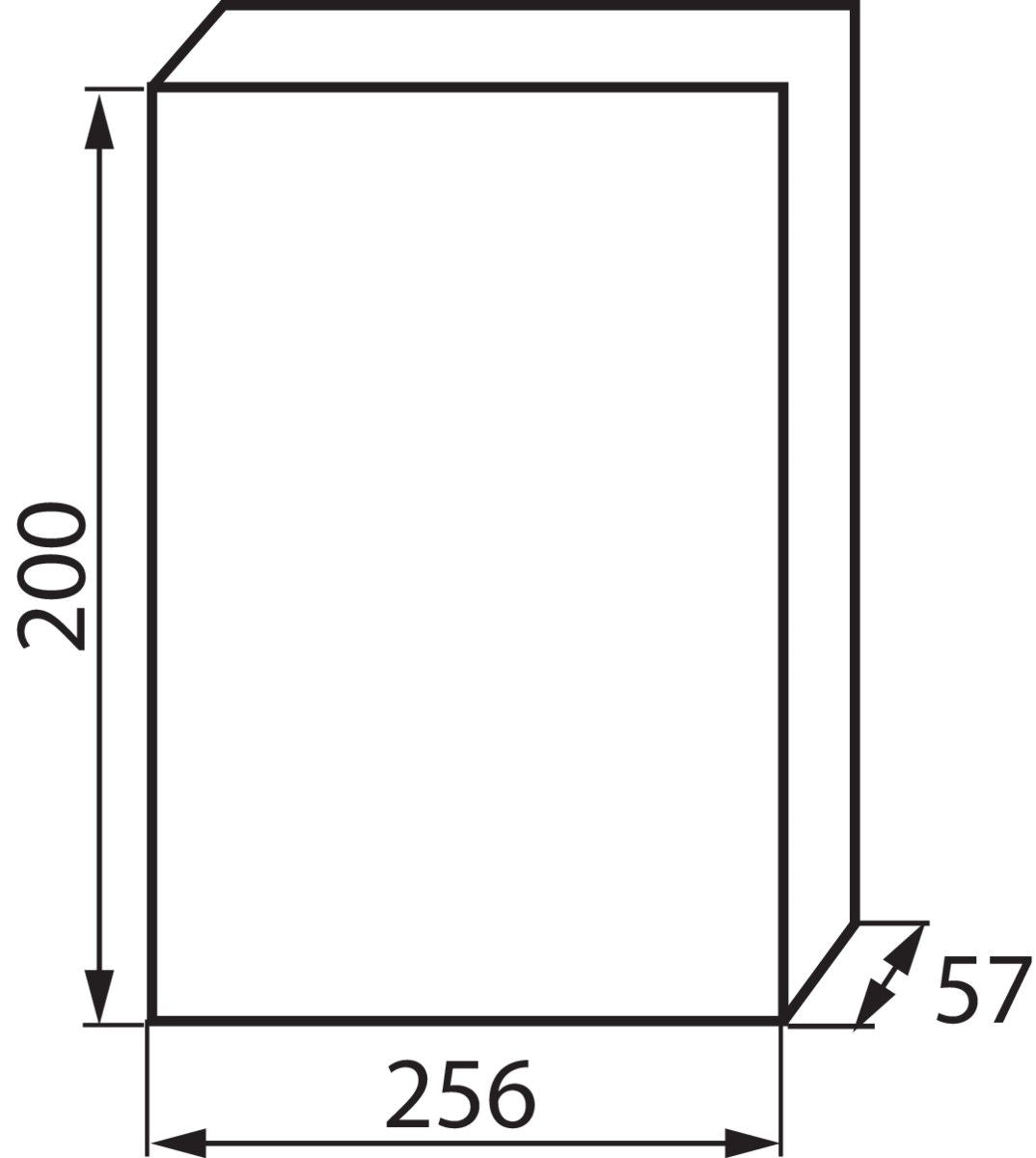 Verteilerkasten / Sicherungskasten / Stromverteiler, 1-reihig, 200 x 256 x 57, IP40, 230/400V