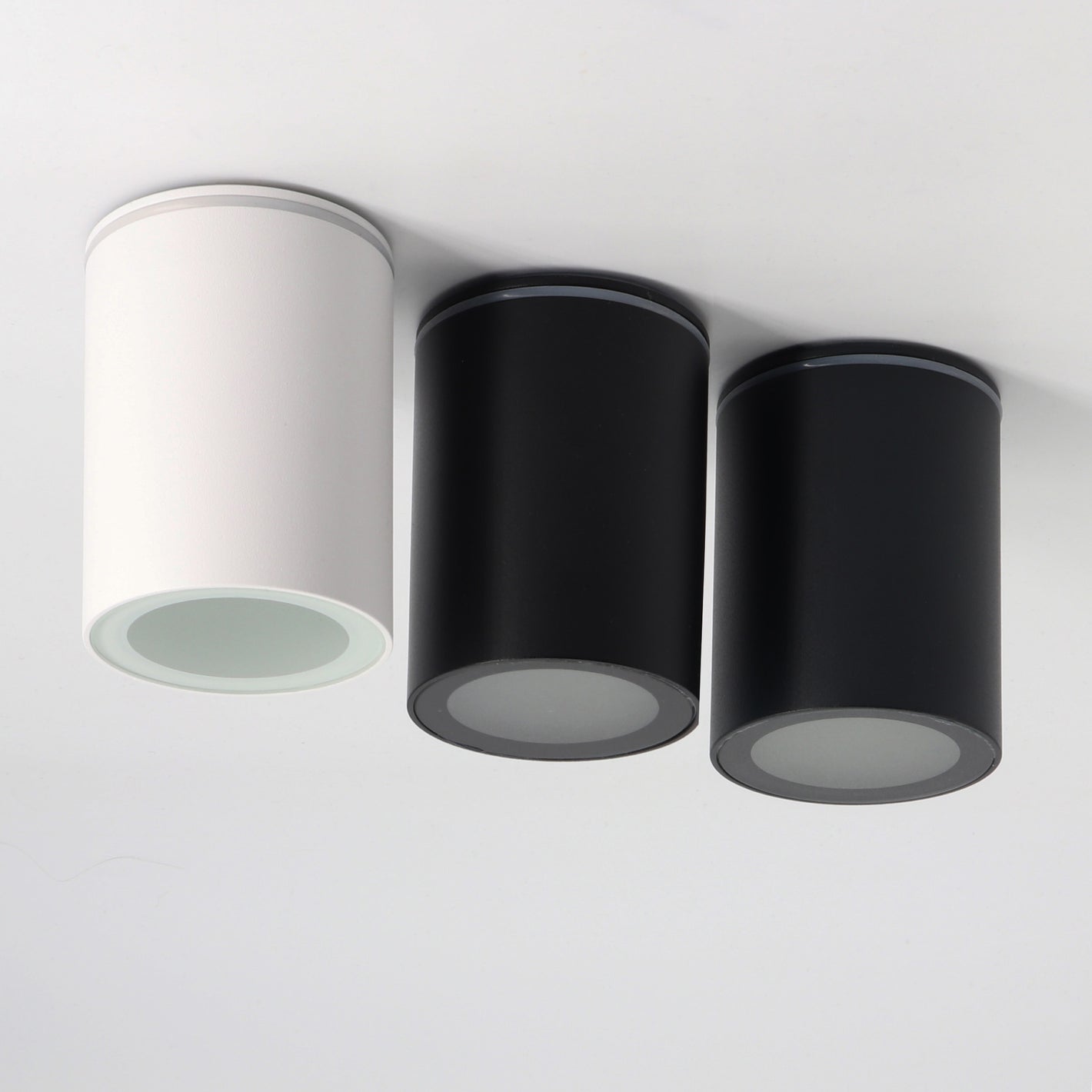 Aufbaustrahler AQILO IP65 DSO für Außen & Innen aus Aluminium und Glas Rund IP65 GU10 230V